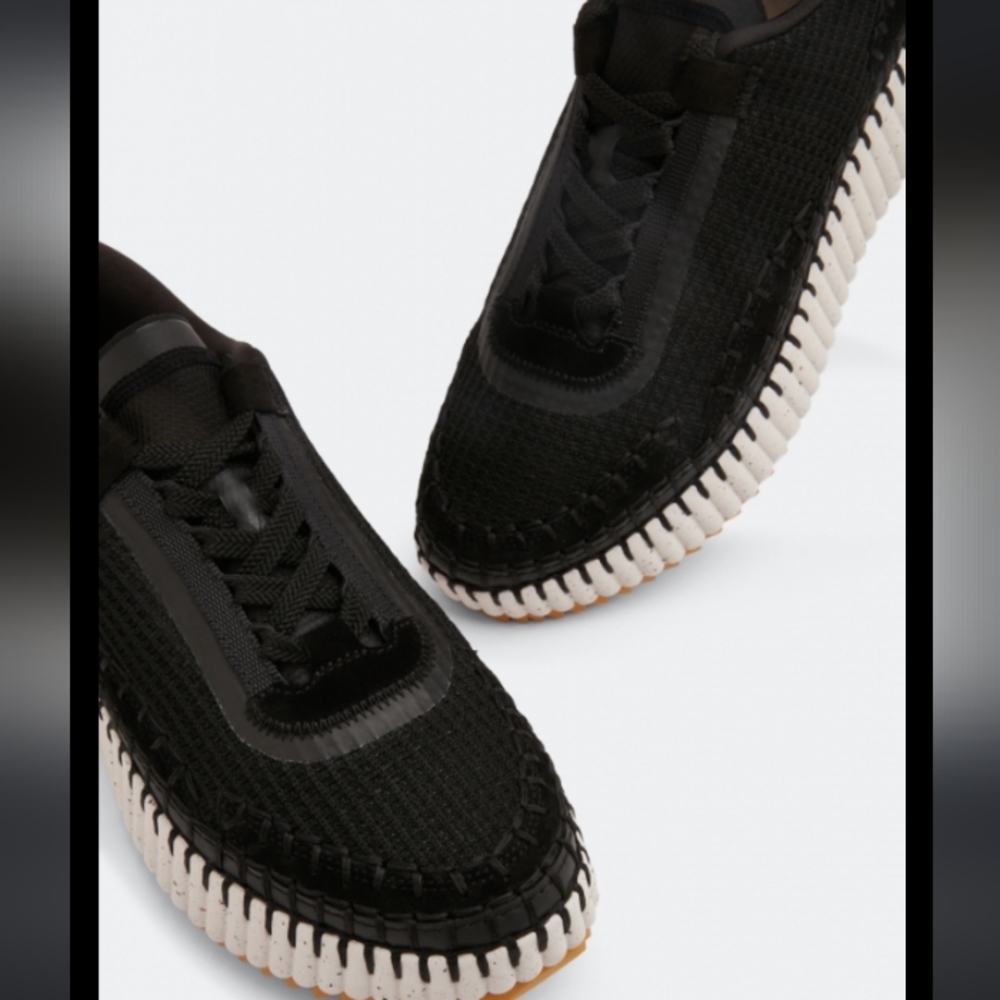 New! CHLOÉ Nama Sneakers - Unisex/Black - Size 39/8.5